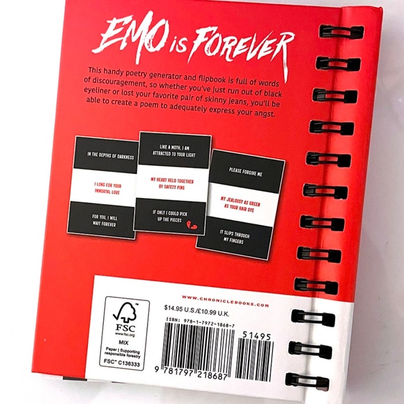 Emo Poetry Generator book – fun to use flip-book --NEW - Picture 8 of 8